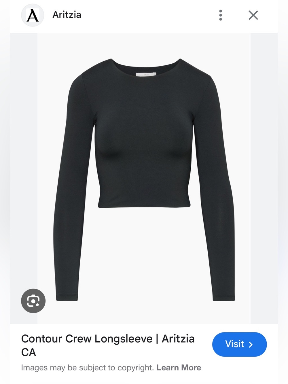 Babaton contour Long-Sleeve Crop Top